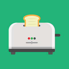 Toaster flat vector illustration design