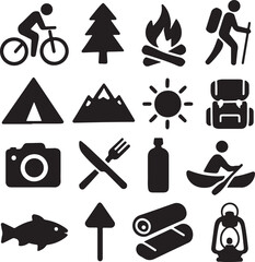 Collection of nautical and marine themed icons for design projects