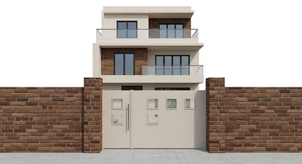Fototapeta premium Modern house architecture design exterior building home facade residence property estate