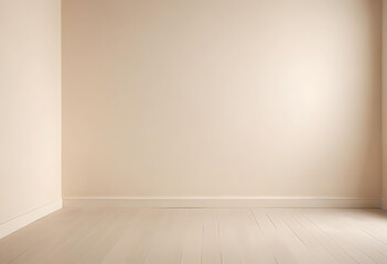Light beige empty room with soft shadows