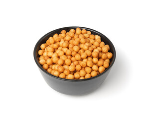 Small pastry balls, fried crispy wheat soup pearls, salad egg puffs or choux pastry