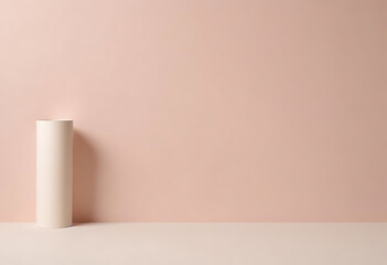 Minimal soft beige background with table surface