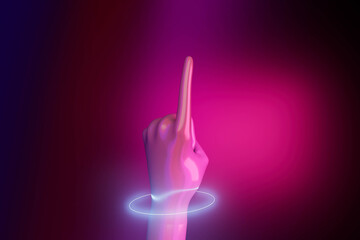 A hand with a finger pointing up