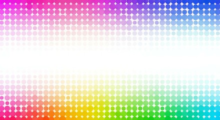 Colorful Dot Pattern on White Background with Rainbow Gradient