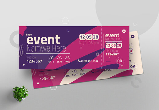 Editable Event Ticket Template Layout