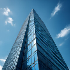 Fototapeta premium modern office building with blue sky