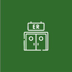 Emergency Room icon logo flat vector design