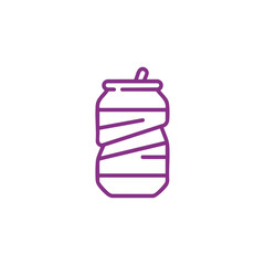 Soda Can icon logo flat vector design