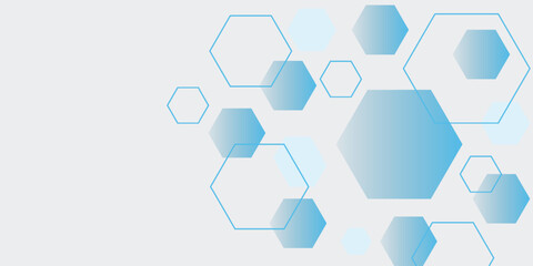 Abstract blue hexagon banner background. Eps10 vector