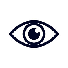 Simple Eye Icon Design for Vision and Perception Concepts Representing Clarity Sight and Observation in Visual Form Identity