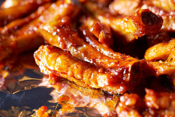 Barbecued Back Ribs, deunggalbi barbecue