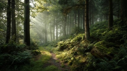 Obraz premium morning in the forest