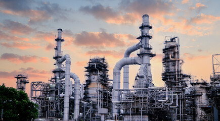 Oil and Gas Industrial zone,The equipment of oil refining,Close-up of industrial pipelines of an oil-refinery plant,Detail of oil pipeline with valves in large oil refinery.