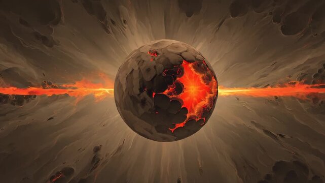Exploding planet