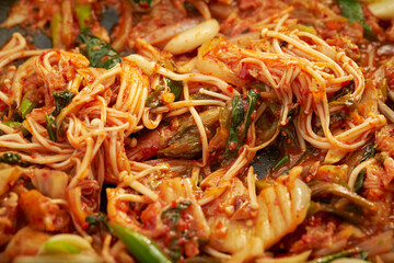 Spicy Kimchi Stir-fry with Vegetables