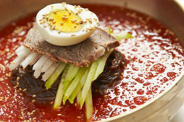 Cold Buckwheat Noodles with Radish Water Kimchi