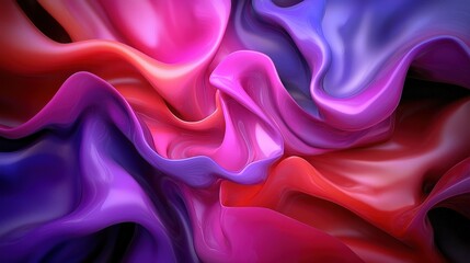 Fototapeta premium Abstract vibrant flowing fabric textures