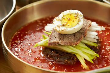 Cold Buckwheat Noodles with Radish Water Kimchi