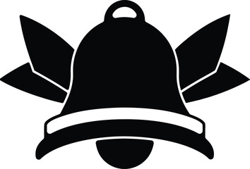 ribbon ears bell vector icon.
