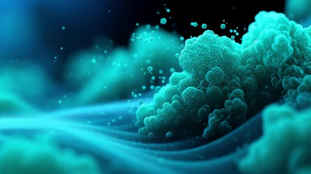 Blue Abstract Particles Flowing with Future Tech Vibe