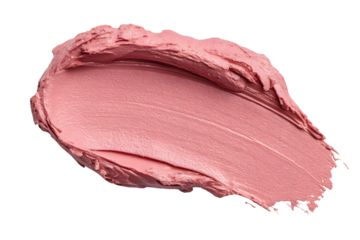 Macro photograph of a vibrant pink lipstick smear with a smooth texture