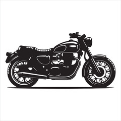 Obraz premium Classic Motorcycle Silhouette Vector