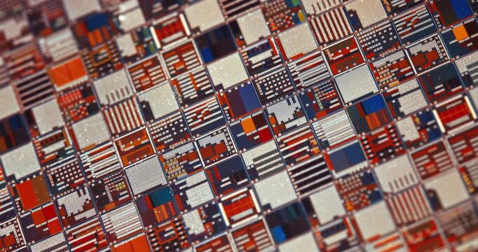 Silicon semiconductor wafer close-up. In electronics, a wafer also called a slice or substrate is a thin slice of semiconductor, a crystalline silicon, used for the fabrication of integrated circuits
