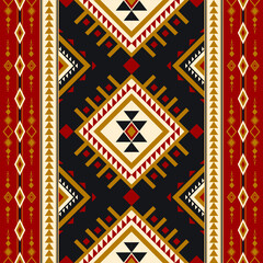 Geometric ethnic pattern. Geometric ethnic pattern, Navajo, Native American tribal fabric design for clothing, textile, wrapping, background, wallpaper, carpet, embroidery, print, vector, illustration