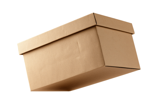 A brown cardboard box, ideal for storage or packaging, appears isolated and ready for your concept.
