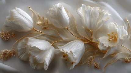 Detailed Beaded Floral Embroidery Design