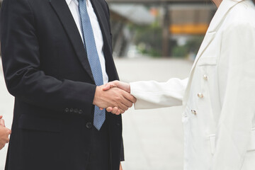 Trust Promise Concept. Honest Lawyer Partner with Professional Team make Law Business Agreement...