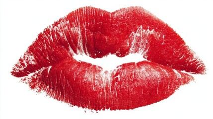 red lipstick kiss