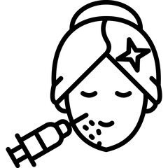 Facial Care line icon
