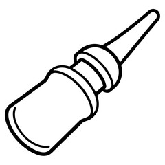 Nasal spray line art vector illustration  