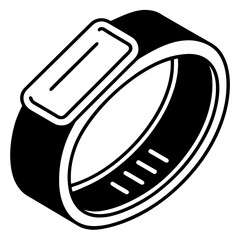 Fitness tracker line art vector illustration  