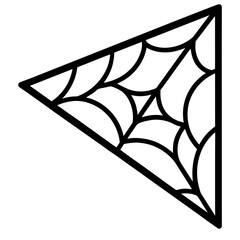 cobweb corner line art vector illustration  