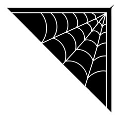 cobweb corner line art vector illustration  