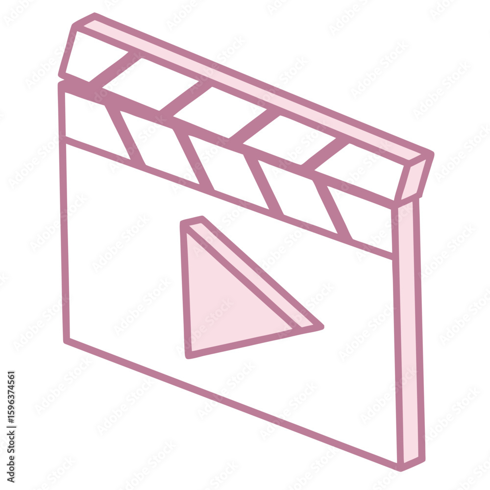 Poster clean and modern video play button icon featuring a geometric triangle design suitable for various m