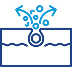 Cleaning Pore line color icon
