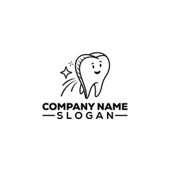 Happy Cartoon Teeth with Toothbrush and Toothpaste