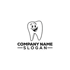 Happy Cartoon Teeth with Toothbrush and Toothpaste