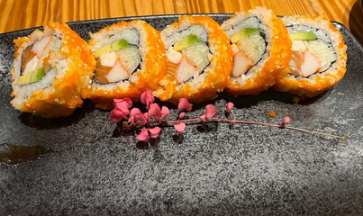 sushi with salmon