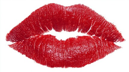 red lips isolated on white