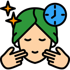 Anti Aging lineal color icon