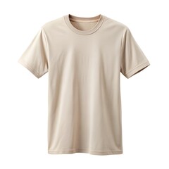 Cream Short Sleeve T Shirt Mockup t-shirt beige