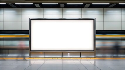 Fototapeta premium Large digital billboard transit hub wall image