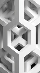 Abstract Geometric Pattern With Hexagons And Cubes