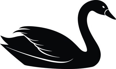 best swan swimming graphic vector for nature projects