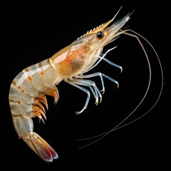 shrimps on white background