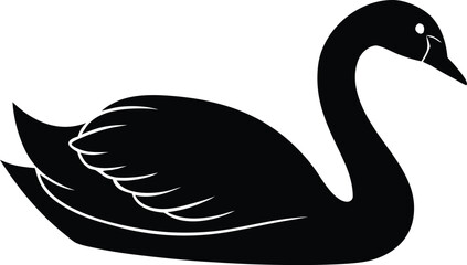 swan swimming vector illustration for elegant design © Your Shop
